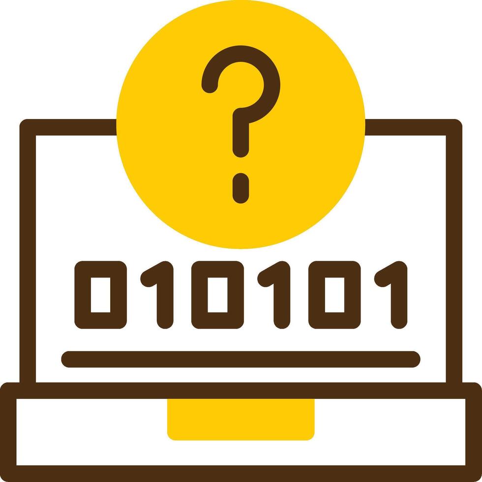 Quiz Swift Yellow Lieanr Circle Icon vector