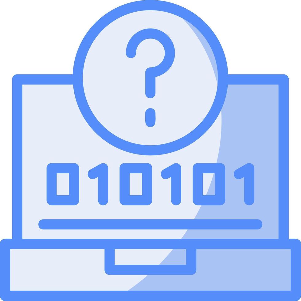 Quiz Swift Line Filled Blue Icon vector