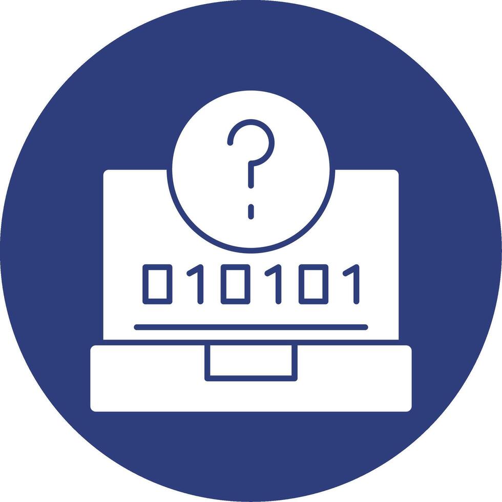 Quiz Swift Glyph Circle Icon vector