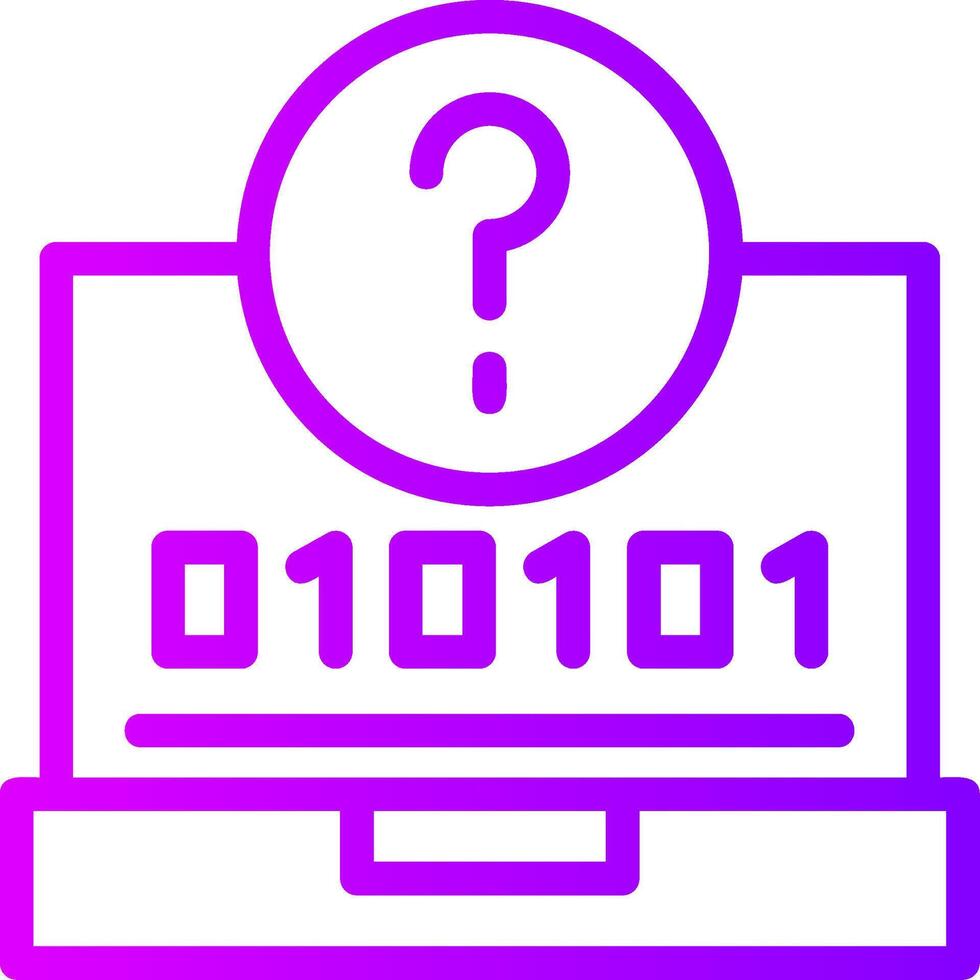 Quiz Swift Linear Gradient Icon vector