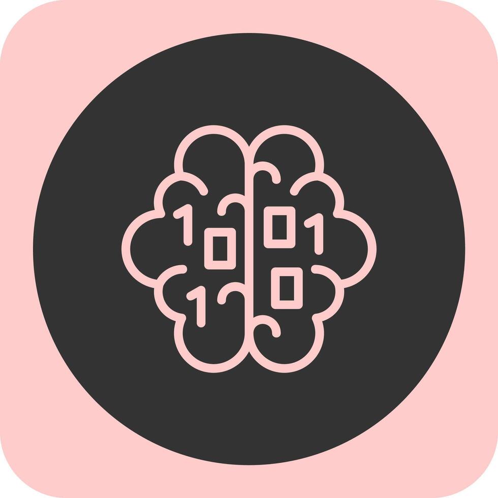 Mind Rush Linear Round Icon vector