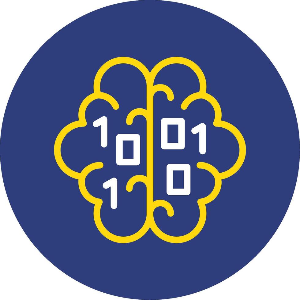 Mind Rush Dual Line Circle Icon vector