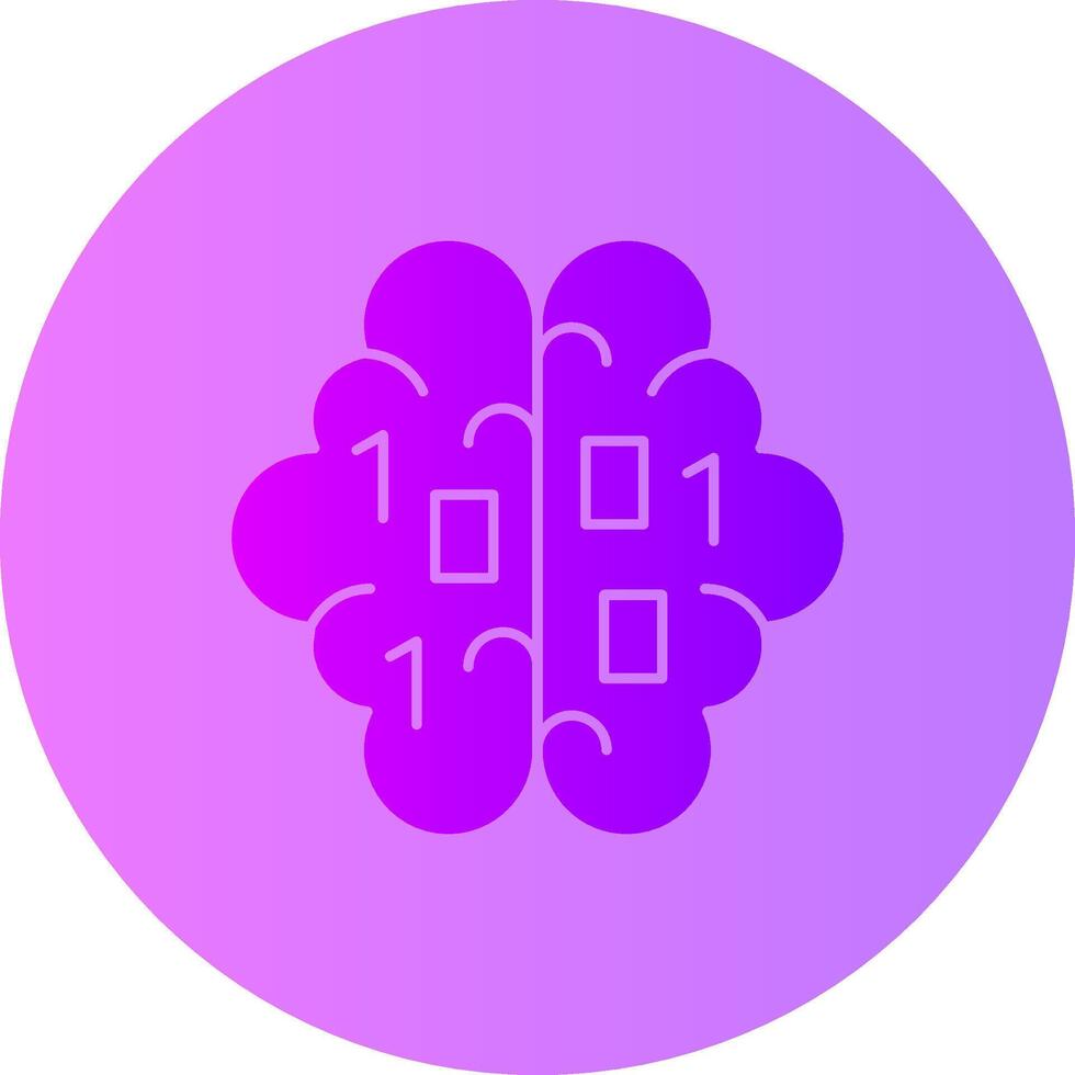 Mind Rush Gradient Circle Icon vector