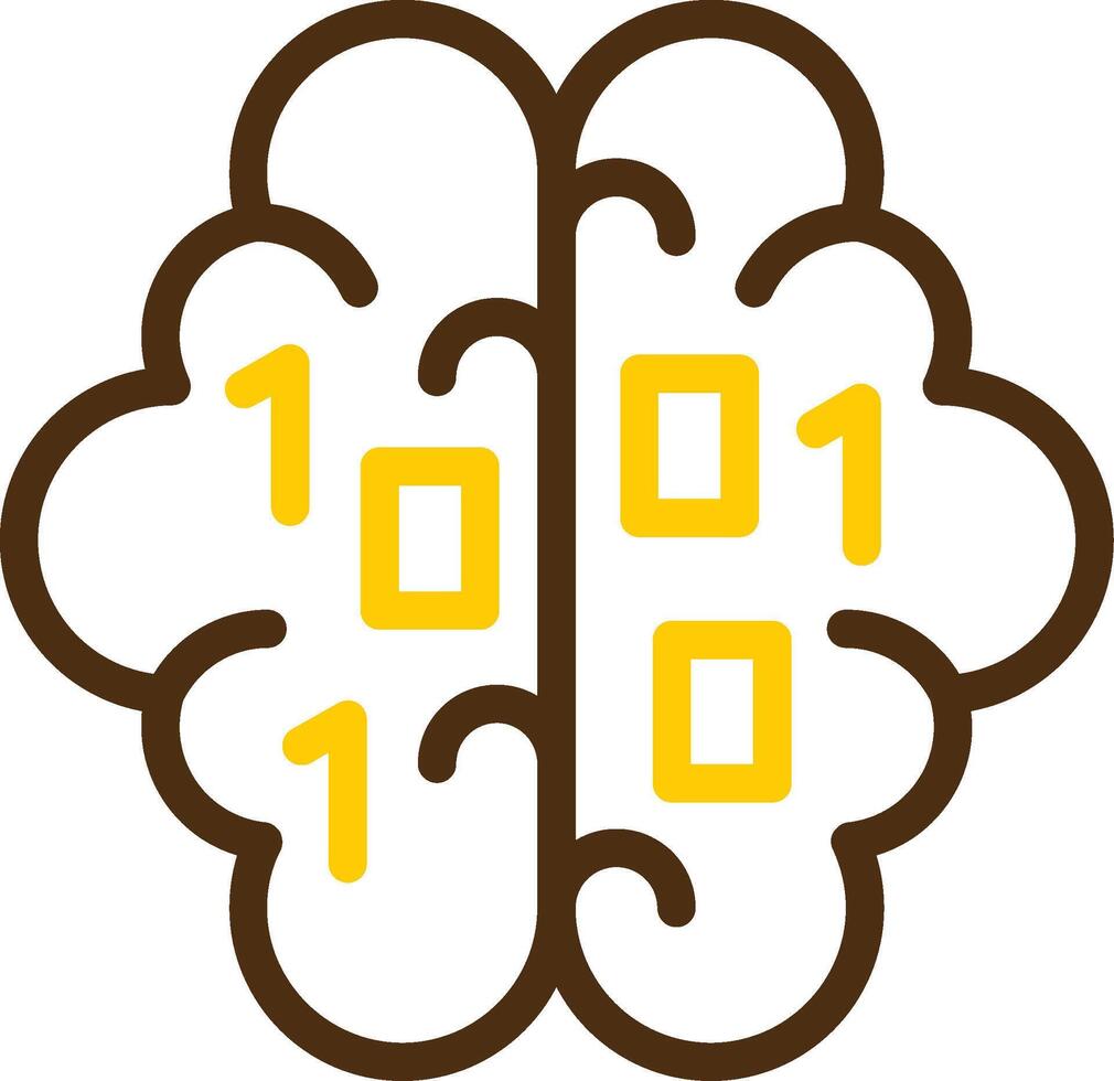 Mind Rush Yellow Lieanr Circle Icon vector