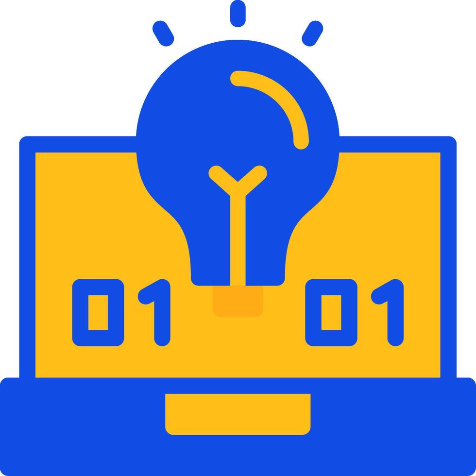 Byte Wiz Flat Two Color Icon vector