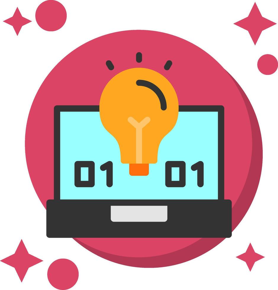 byte fenómeno cola color icono vector