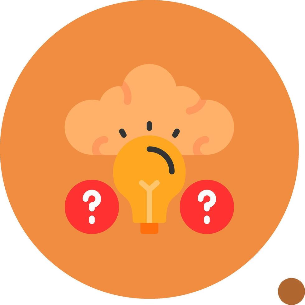 Quiz Wiz IQ Flat Shadow Icon vector