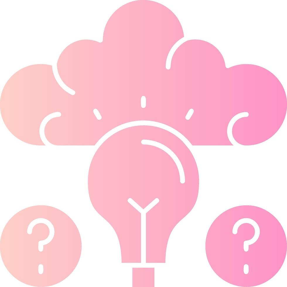 Quiz Wiz IQ Solid Multi Gradient Icon vector