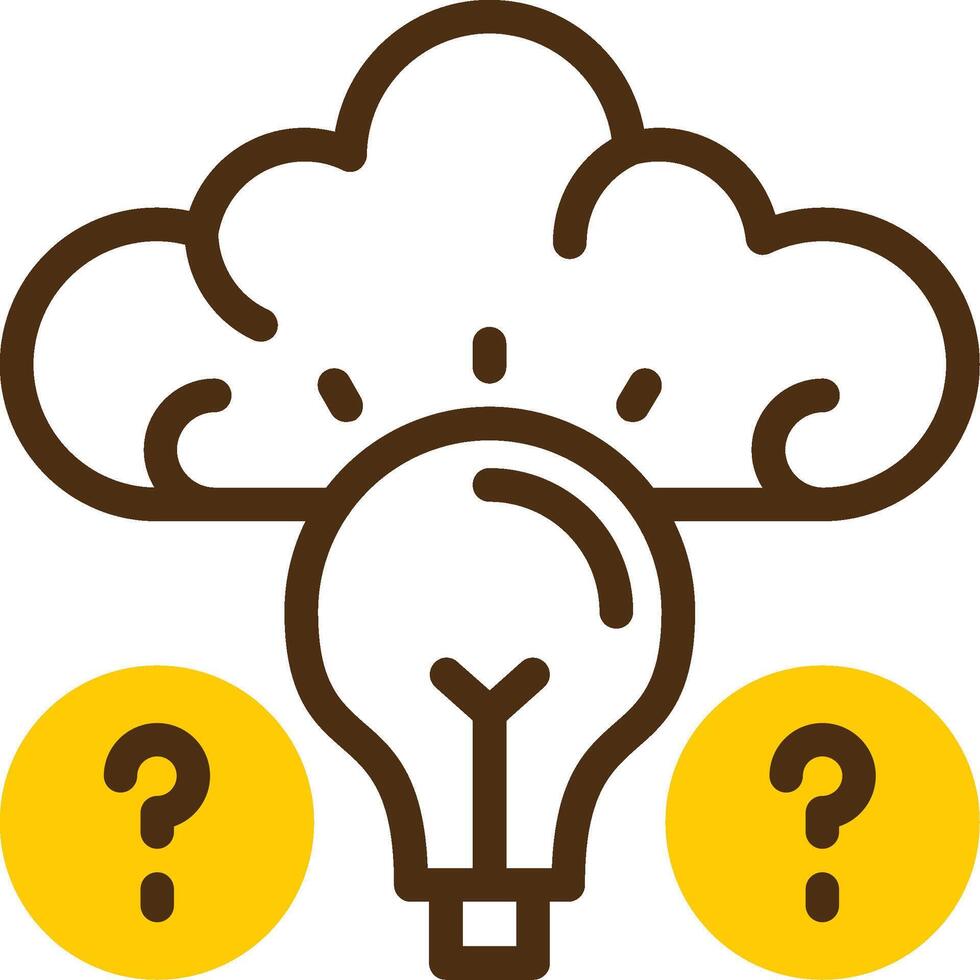 Quiz Wiz IQ Yellow Lieanr Circle Icon vector