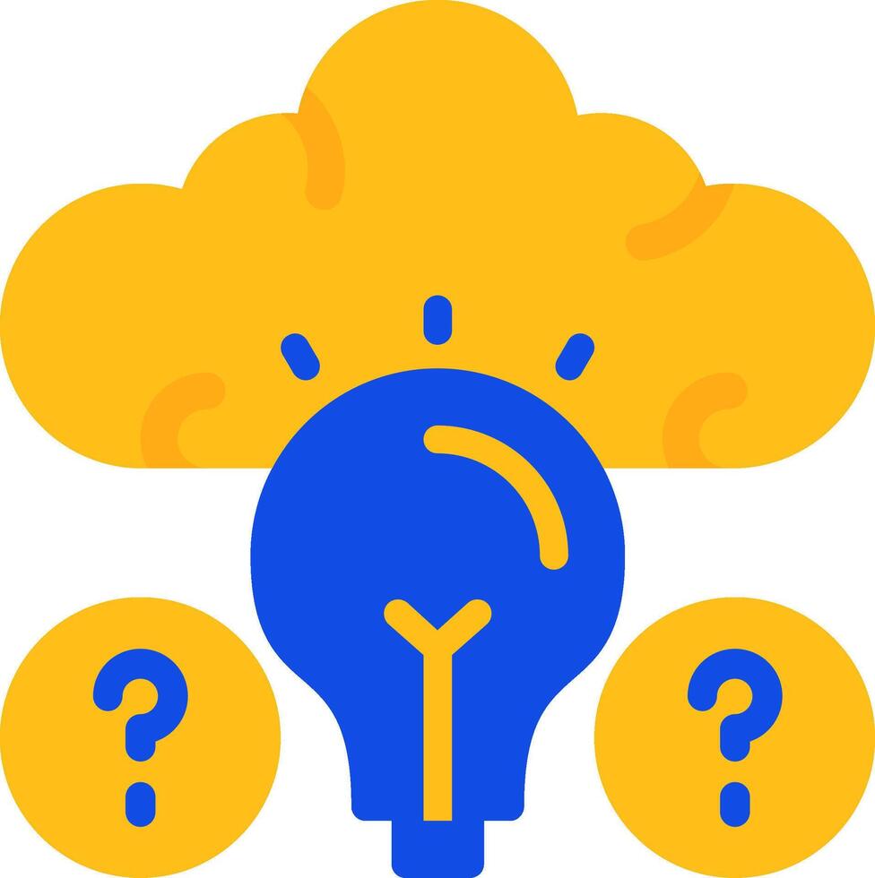Quiz Wiz IQ Flat Two Color Icon vector