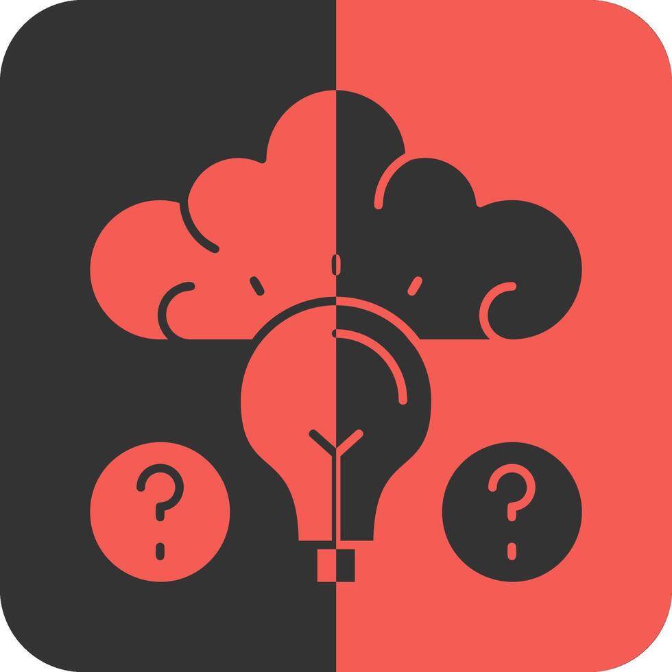 Quiz Wiz IQ Red Inverse Icon vector
