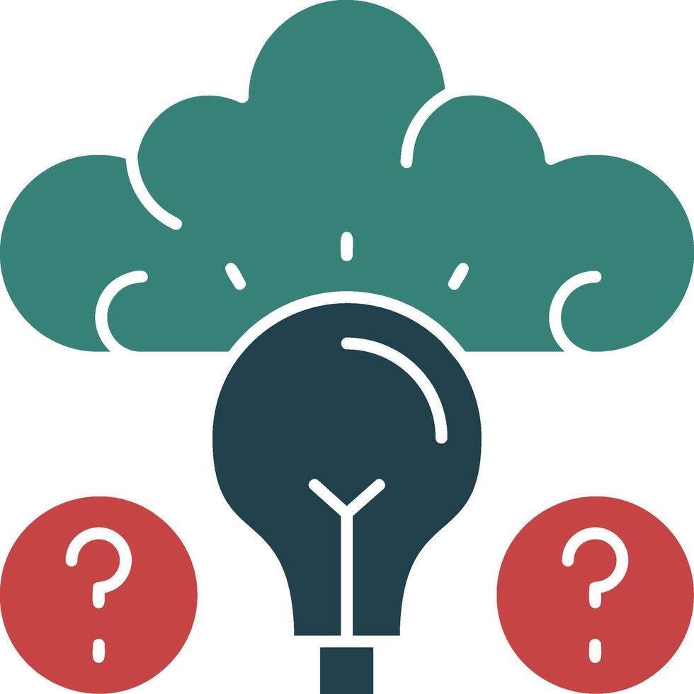 Quiz Wiz IQ Glyph Two Color Icon vector