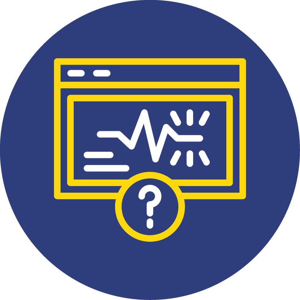 Quiz Spark Dual Line Circle Icon vector