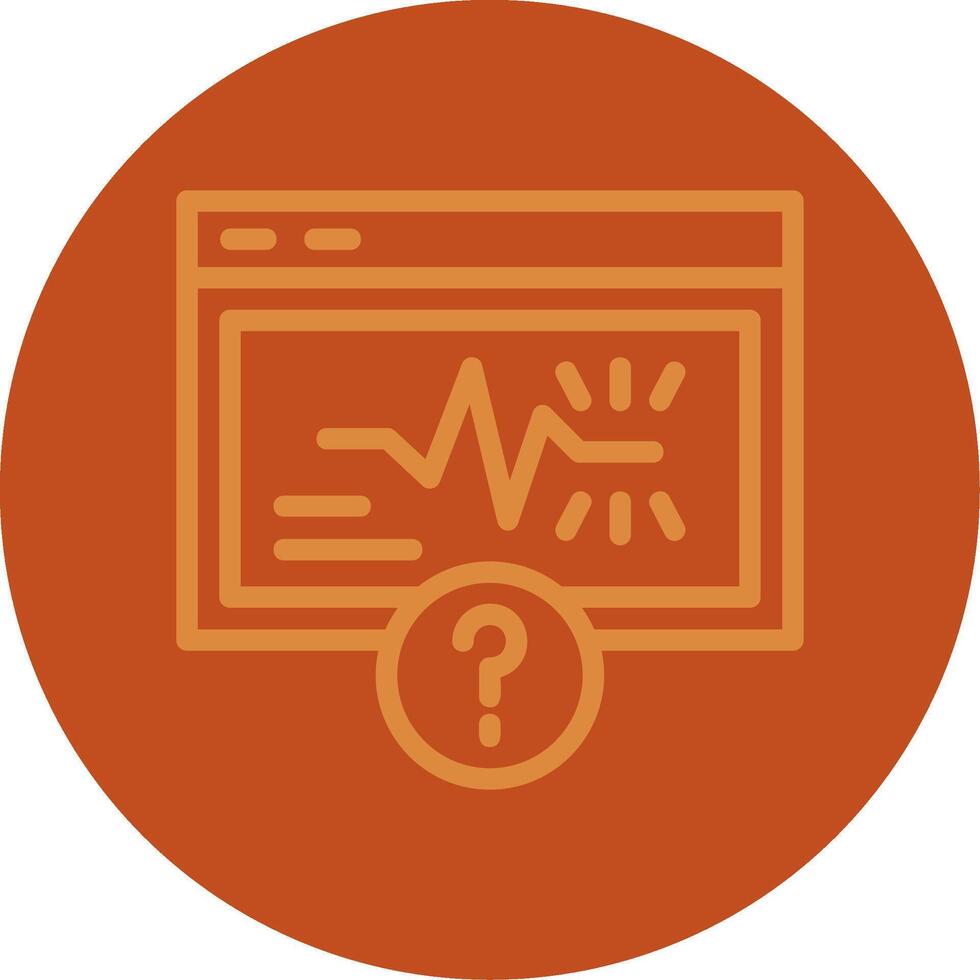 Quiz Spark Line Multi color Icon vector