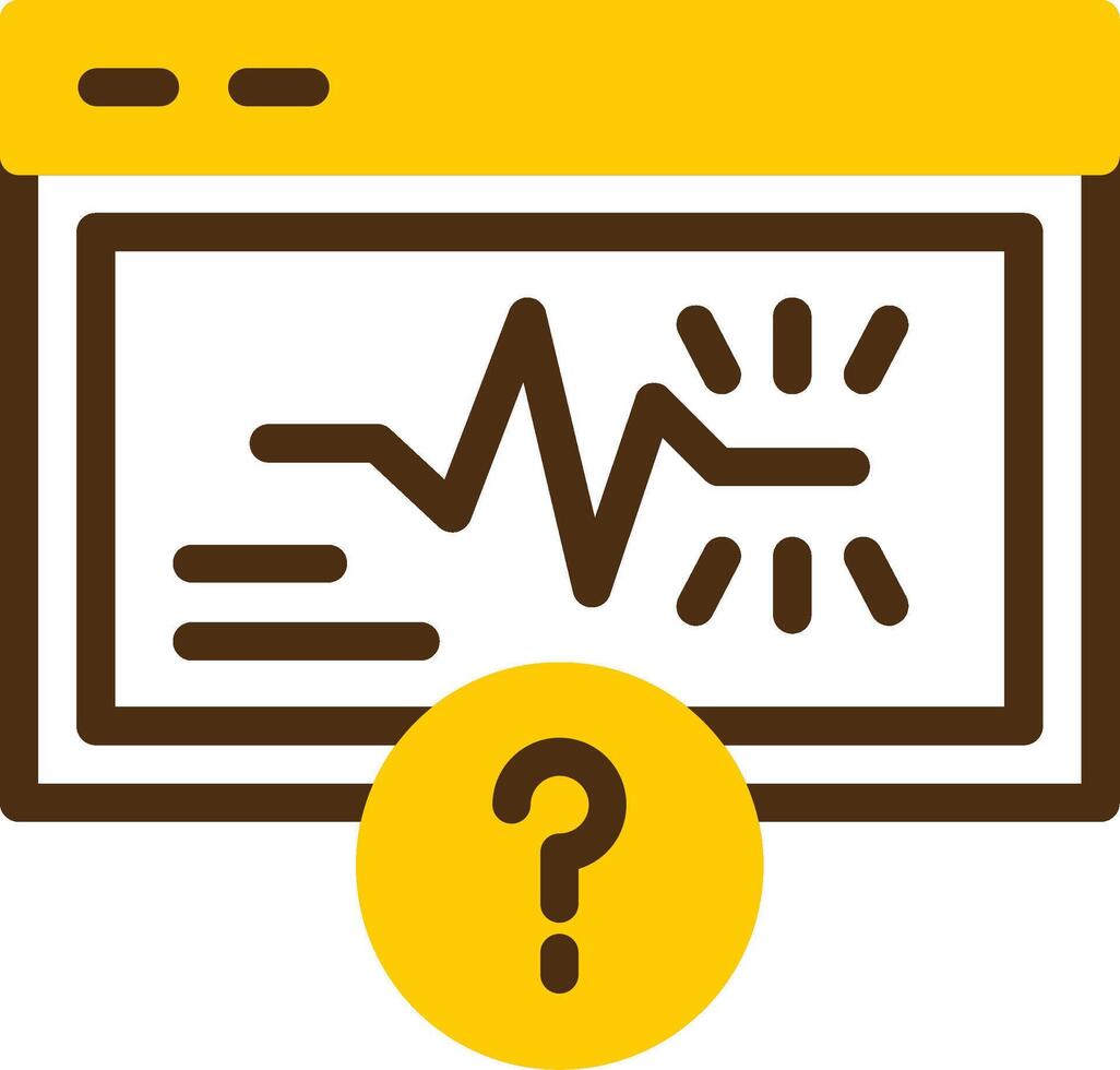 Quiz Spark Yellow Lieanr Circle Icon vector