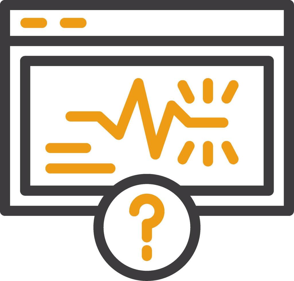 Quiz Spark Line Circle Icon vector