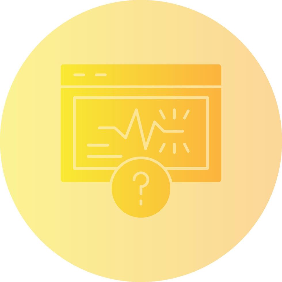 Quiz Spark Gradient Circle Icon vector