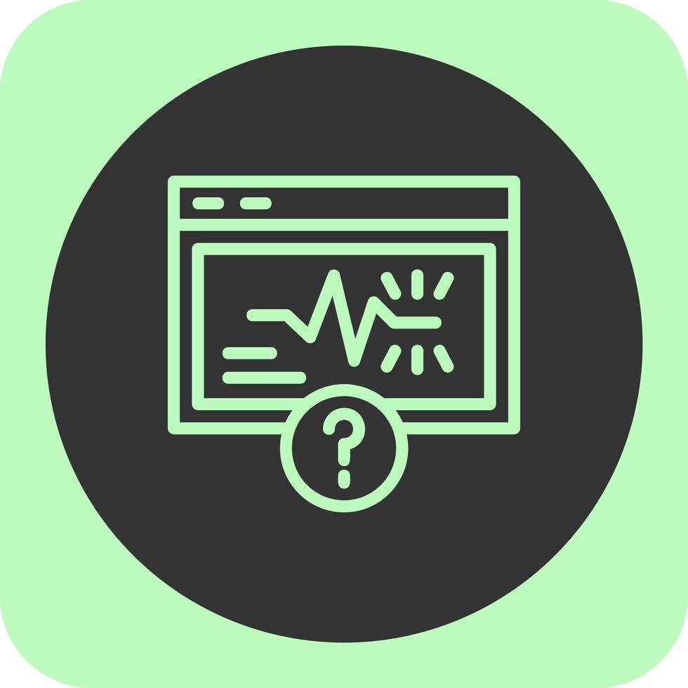 Quiz Spark Linear Round Icon vector