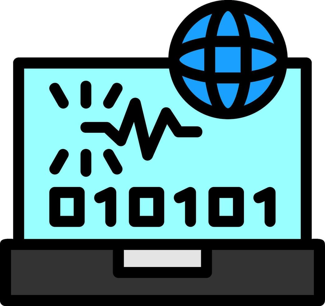 Swift Spark Line Filled Icon vector