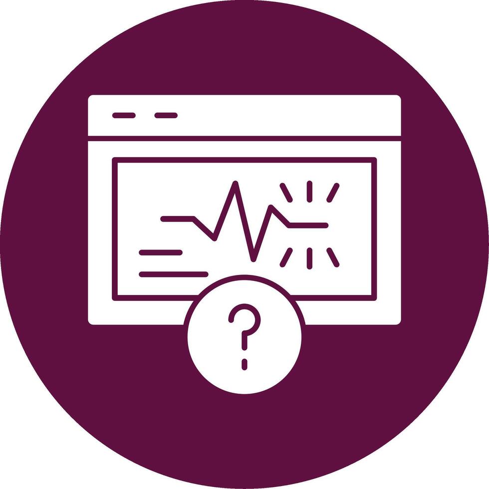 Quiz Spark Glyph Circle Icon vector