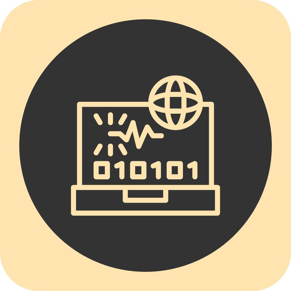 Swift Spark Linear Round Icon vector