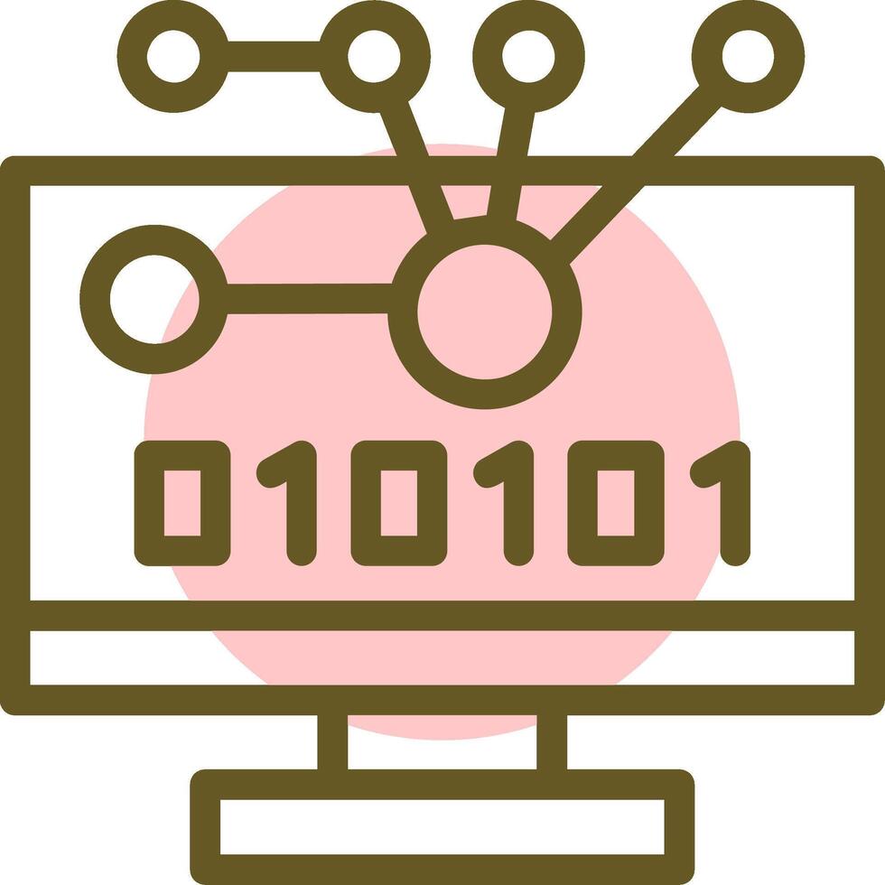 Byte Lift Linear Circle Icon vector