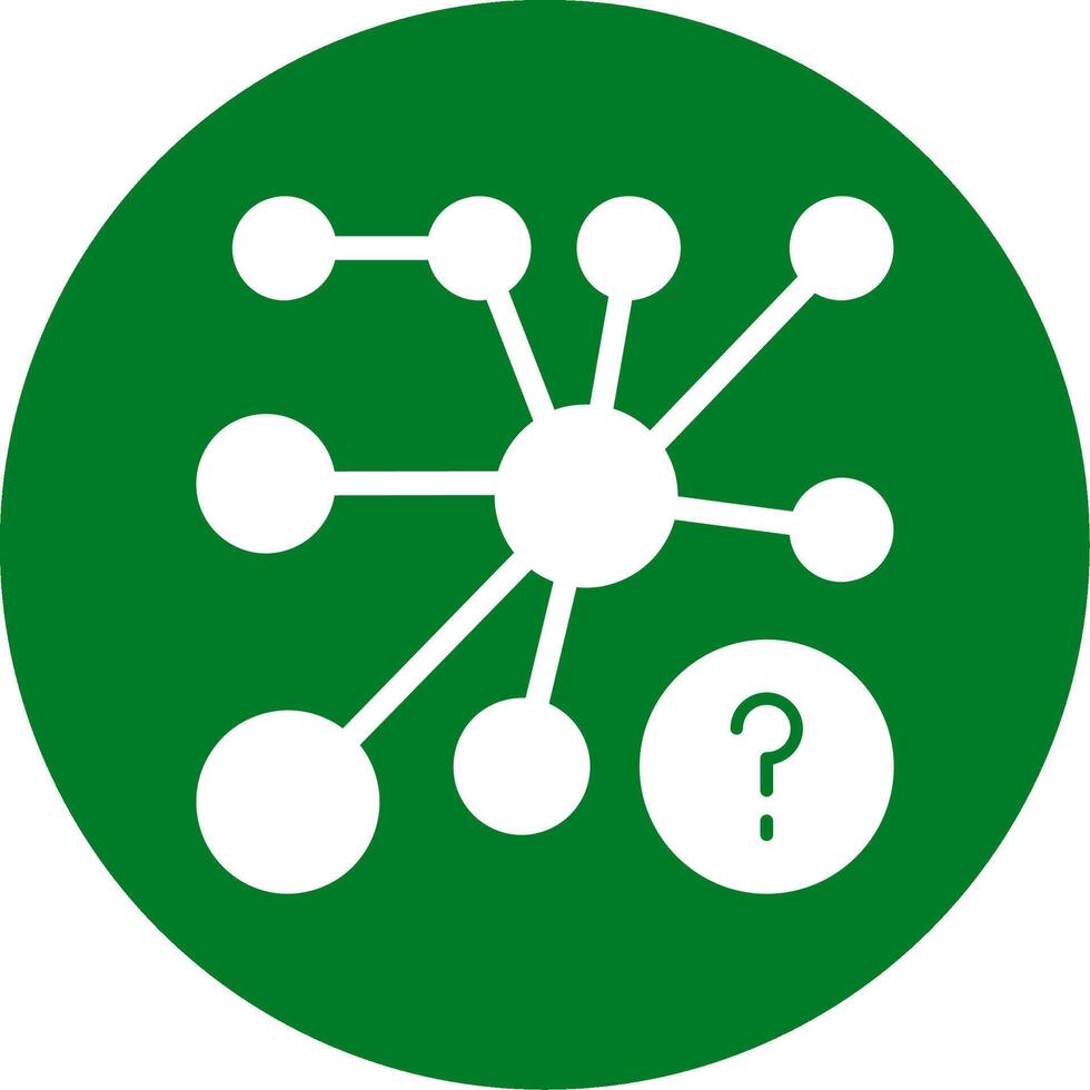 Quiz Lift Glyph Circle Icon vector