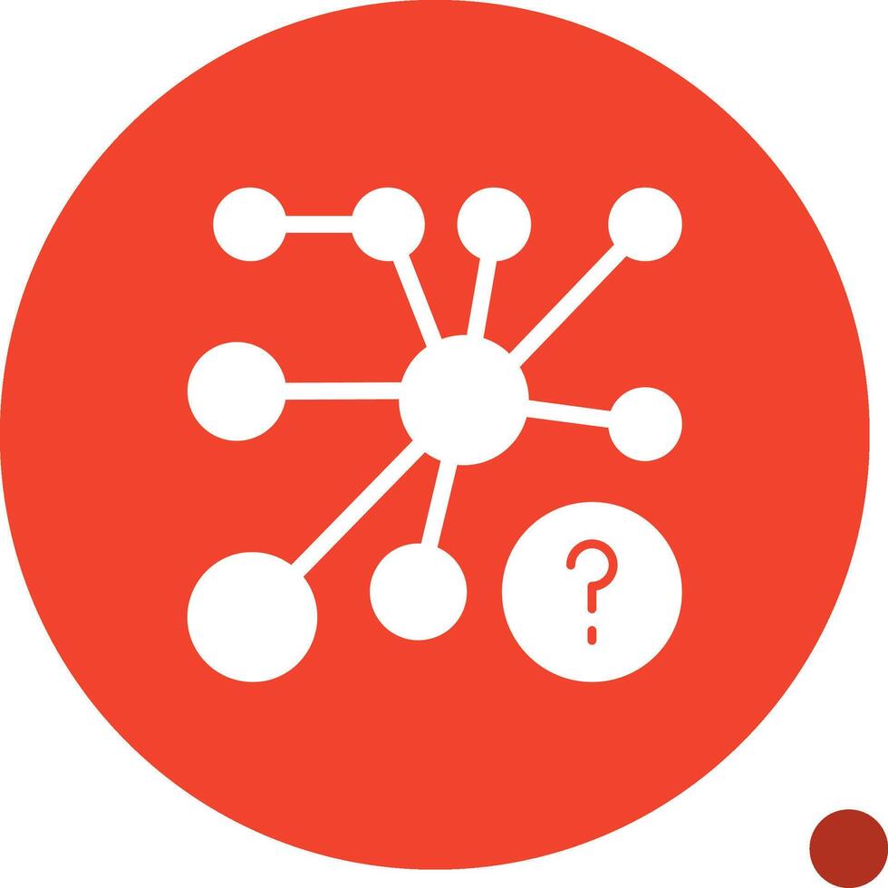 Quiz Lift Glyph Shadow Icon vector