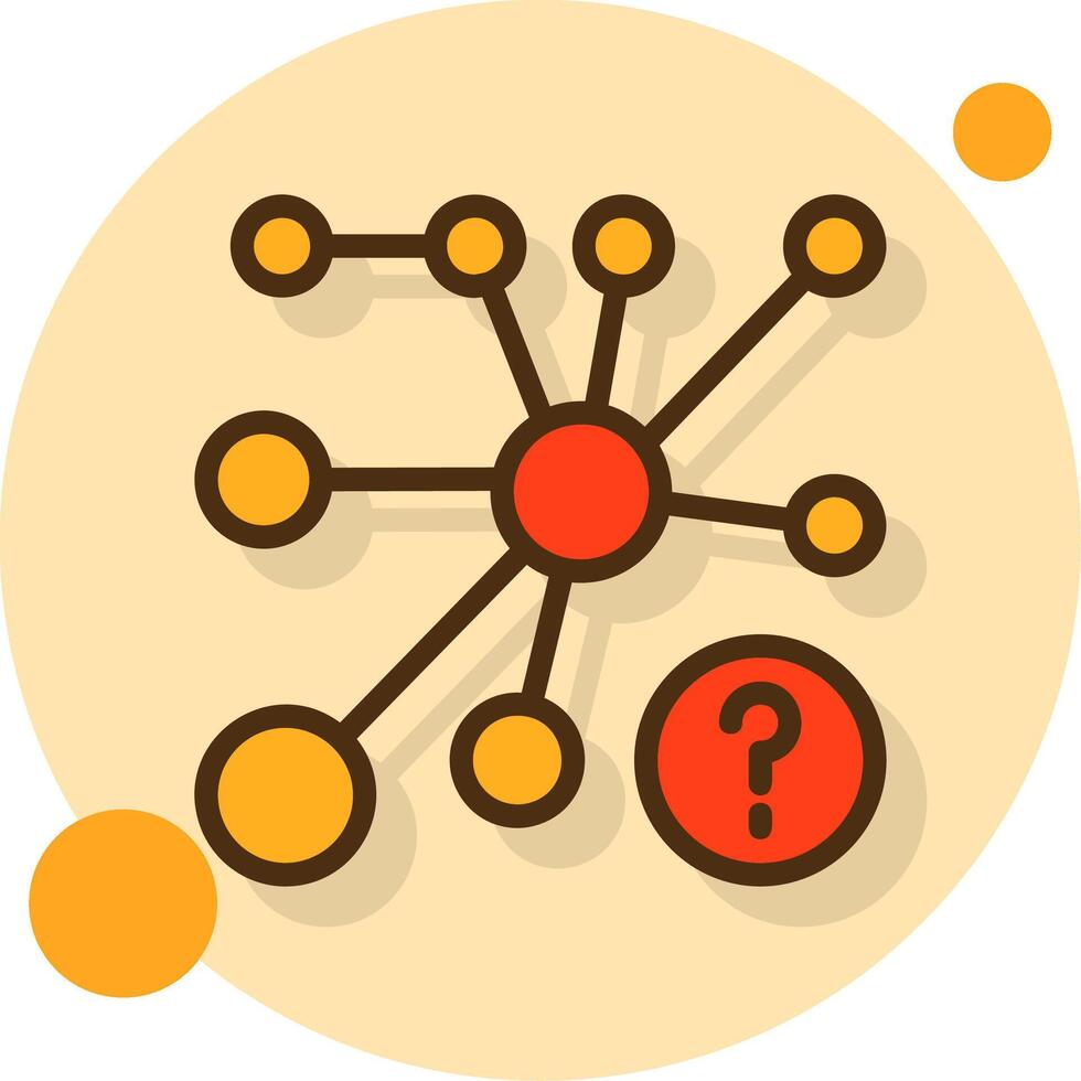 Quiz Lift Filled Shadow Circle Icon vector