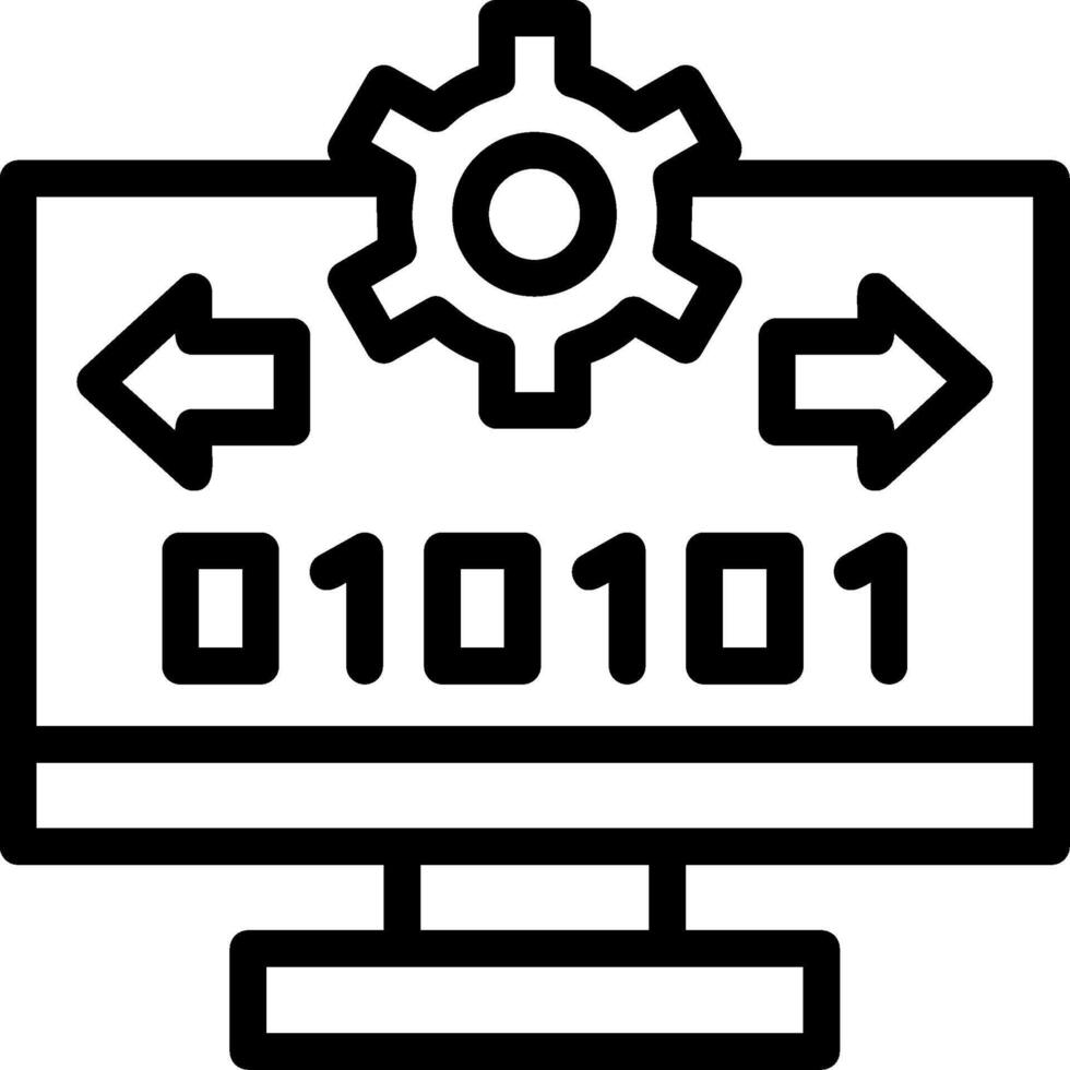 Byte Flow Line Icon vector