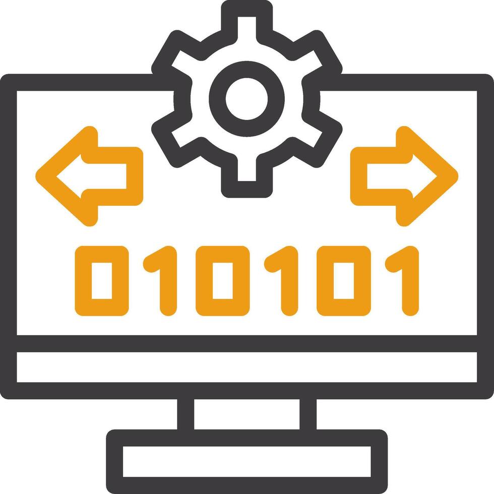 Byte Flow Line Circle Icon vector