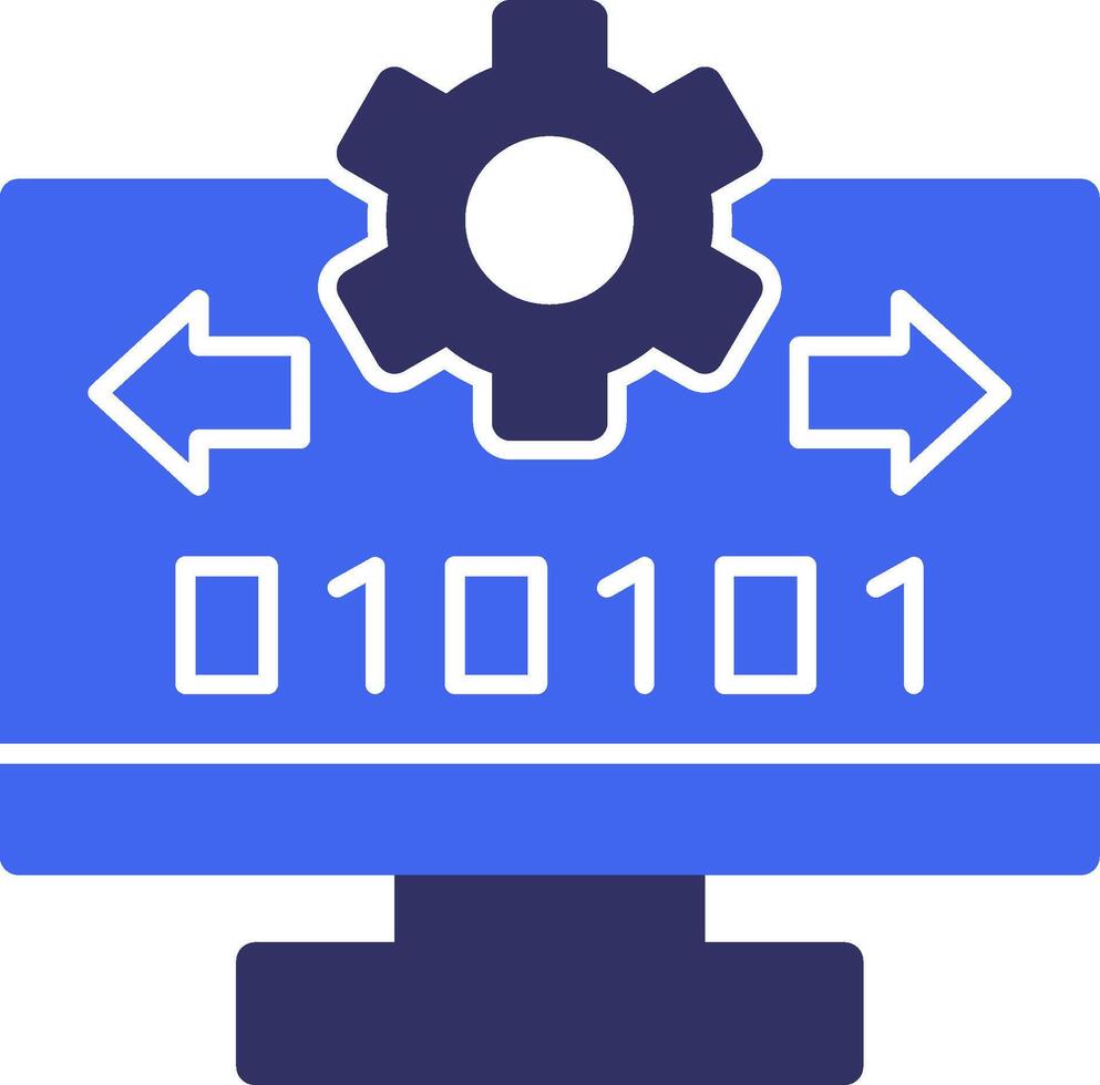 Byte Flow Solid Two Color Icon vector
