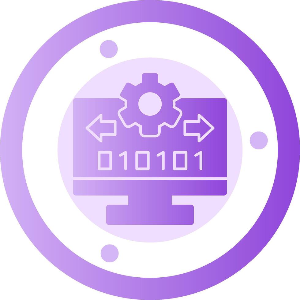 Byte Flow Glyph Gradient Icon vector