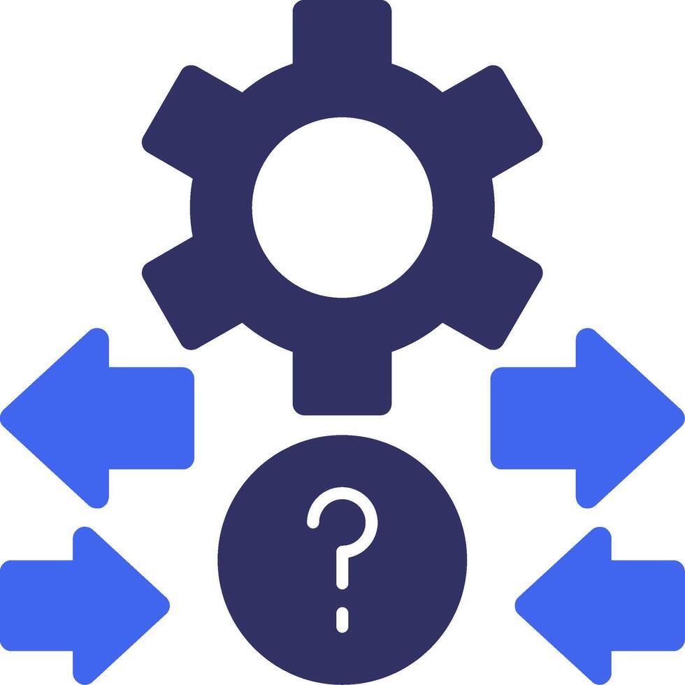 Quiz Flow Solid Two Color Icon vector