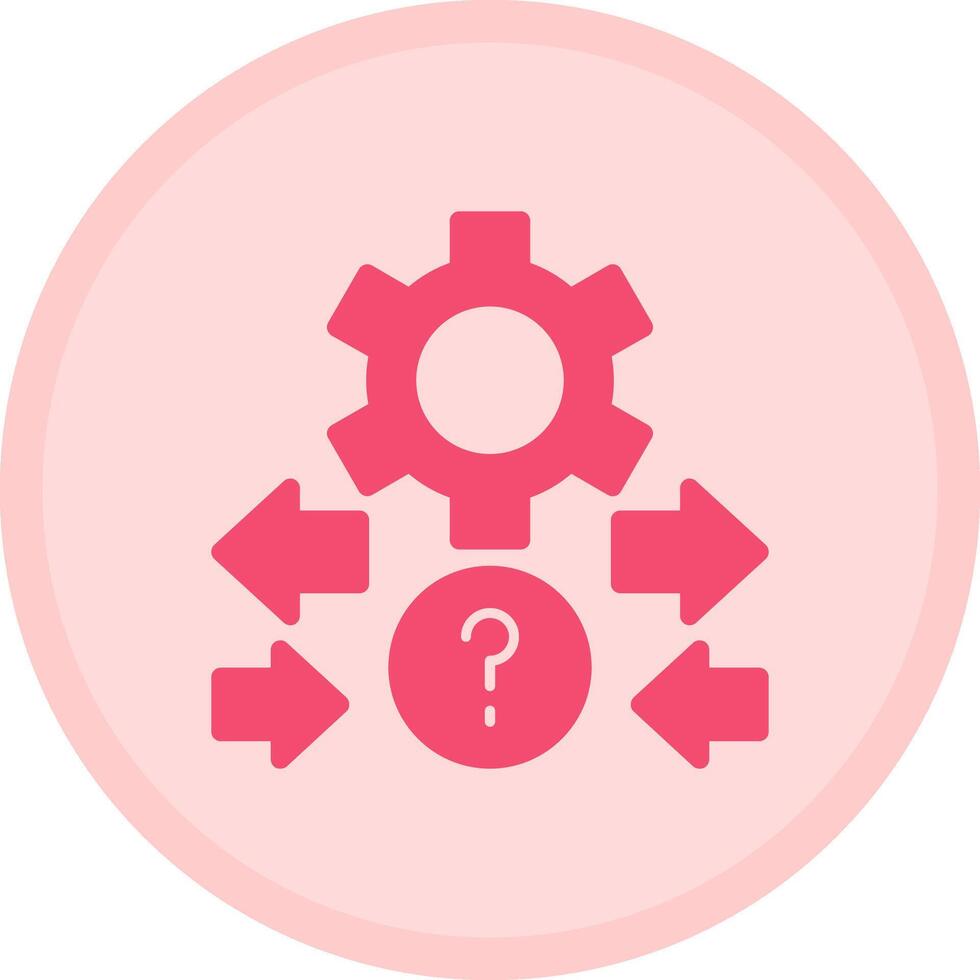Quiz Flow Multicolor Circle Icon vector