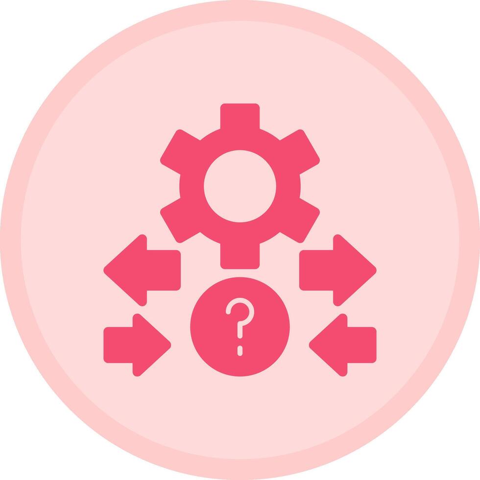 Quiz Flow Multicolor Circle Icon vector