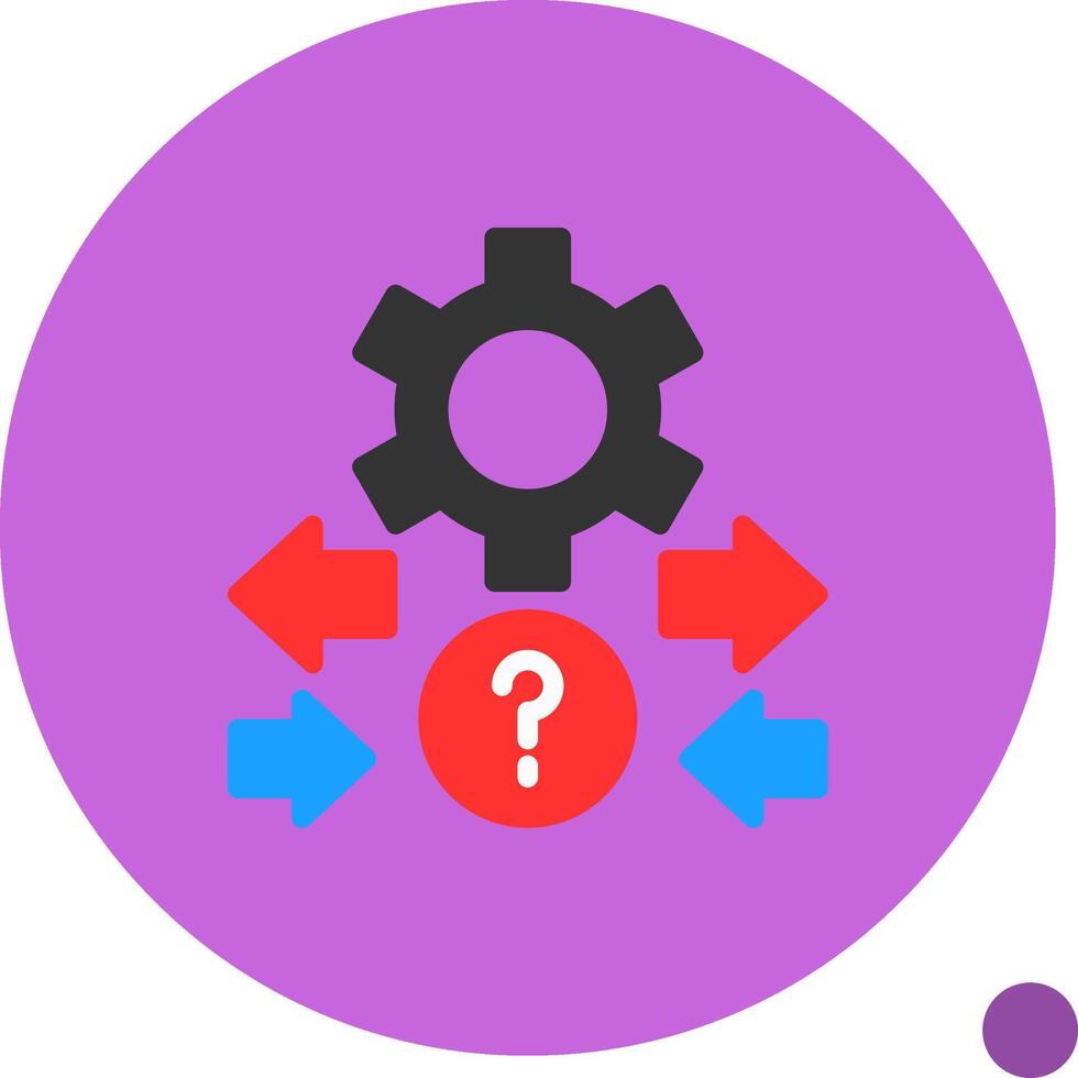 Quiz Flow Flat Shadow Icon vector