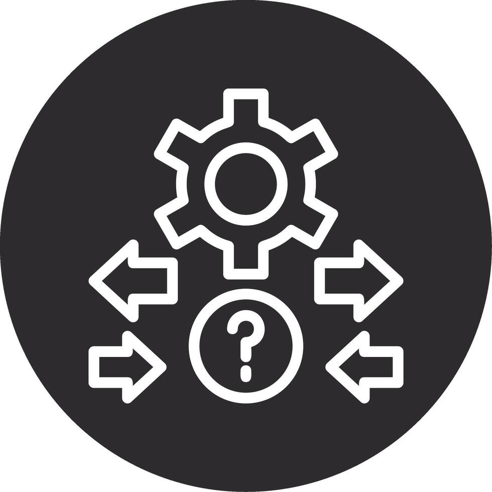 Quiz Flow Inverted Icon vector