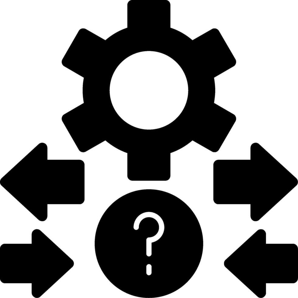 Quiz Flow Glyph Icon vector
