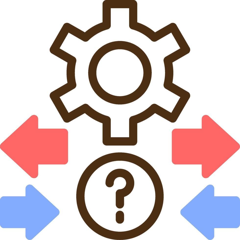 Quiz Flow Color Filled Icon vector