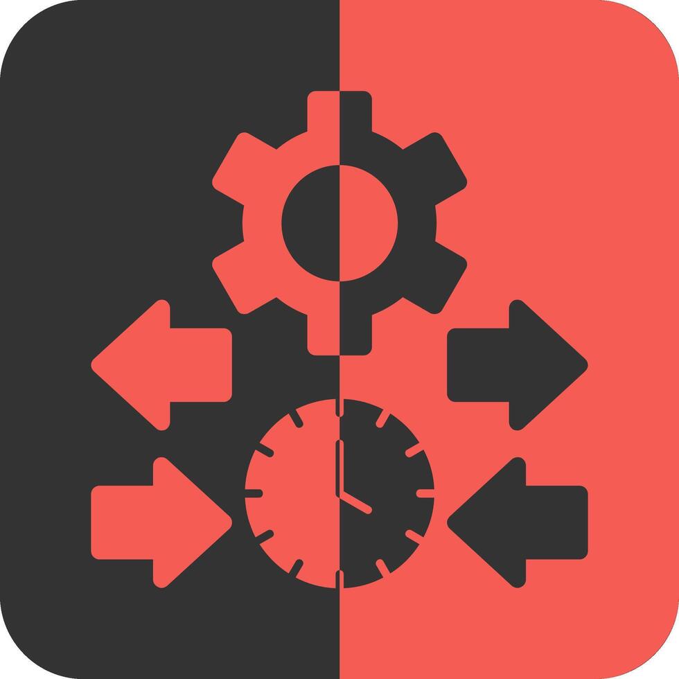 Quick Flow Red Inverse Icon vector