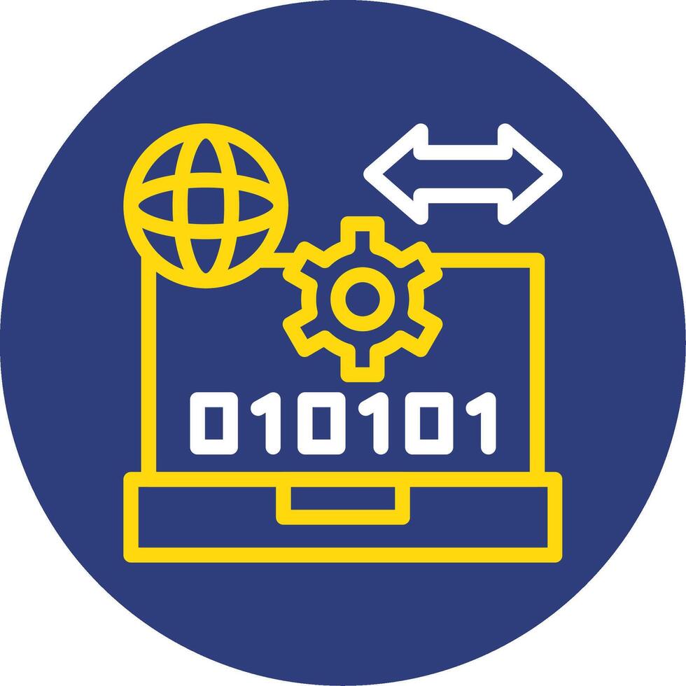 Swift Flow Dual Line Circle Icon vector