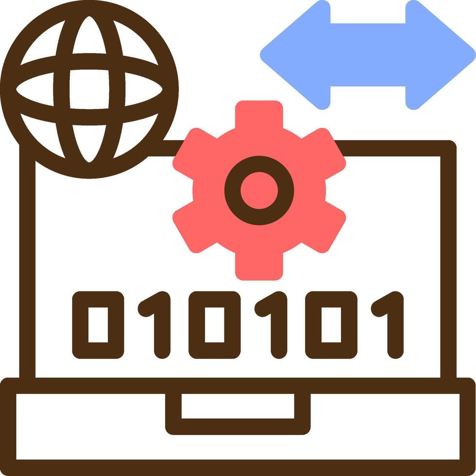 Swift Flow Color Filled Icon vector