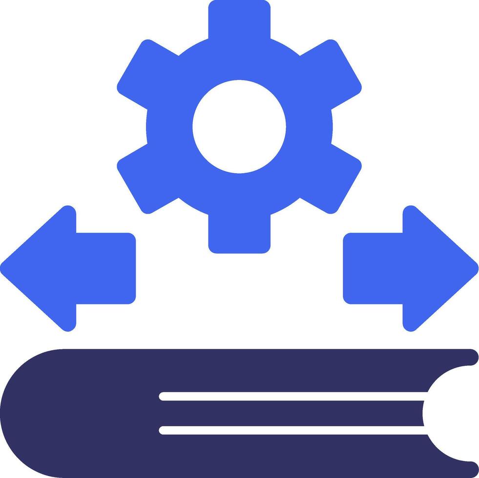 Edu Flow Solid Two Color Icon vector