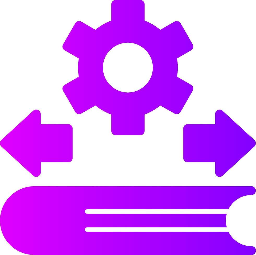 Edu Flow Solid Multi Gradient Icon vector