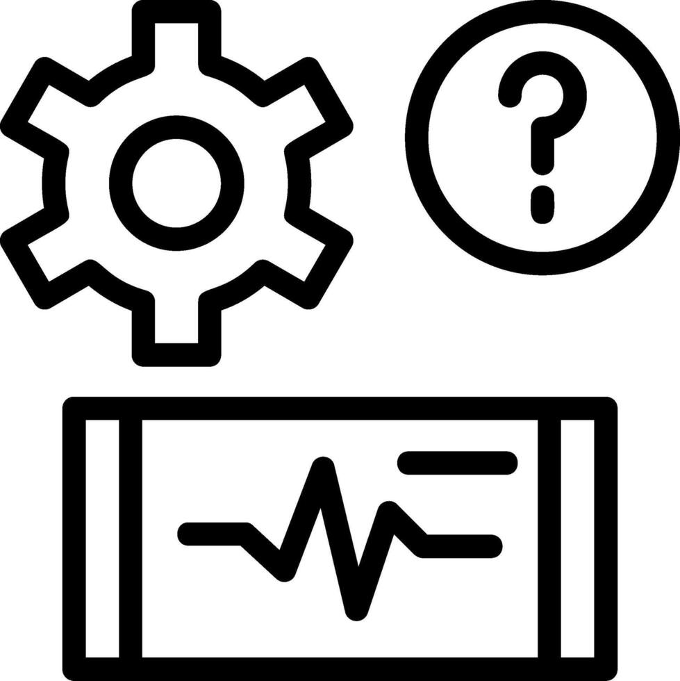 Quiz Pulse Line Icon vector