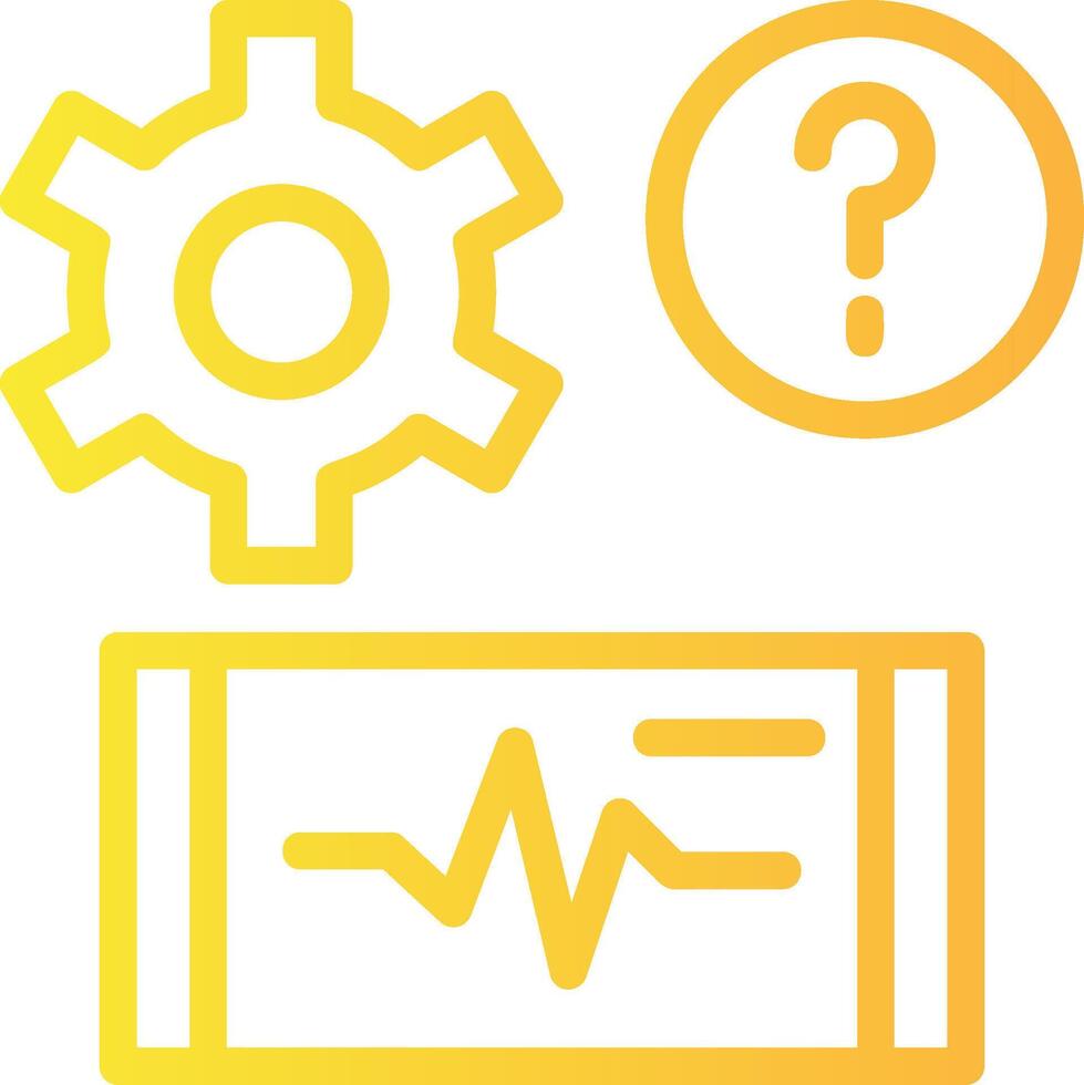 Quiz Pulse Linear Gradient Icon vector
