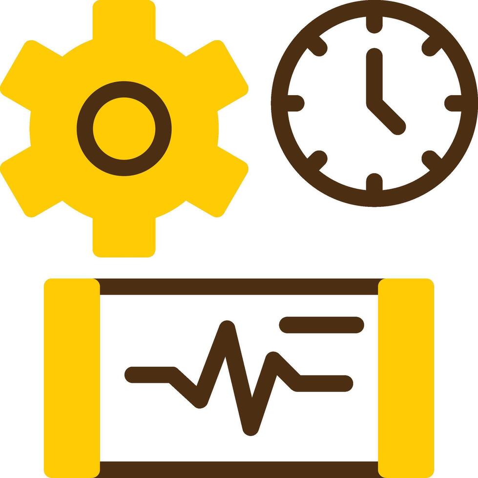 Quick Pulse Yellow Lieanr Circle Icon vector