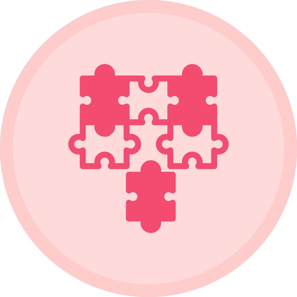 Puzzle pieces fitting together symbolizing alignment Multicolor Circle Icon vector