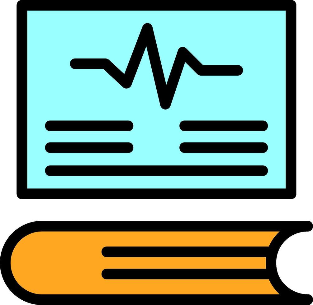 Edu Pulse Line Filled Icon vector